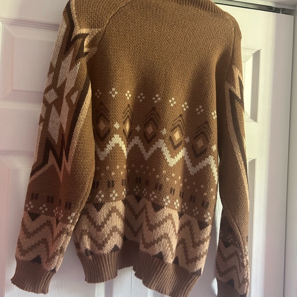 Brown Aztec Sweater - Picture 2 of 3